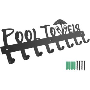 Sodial 3x(Pool Towel Rack With 8 Hooks, Towel Holder Wall Mounted For Outdoor Or8293 Sodial 3x(Pool Towel Rack With 8 Hooks, Towel Holder Wall Mounted For Outdoor Or8293