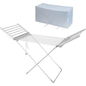 Winged Heated Airer, Anti Slip Feet, 20 Heated Tubes, Silver, Igenix Igha01220s Winged Heated Airer, Anti Slip Feet, 20 Heated Tubes, Silver, Igenix Igha01220s