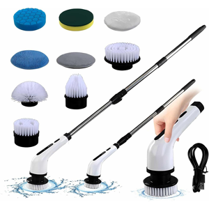 Does Not Apply Cordless Electric Spin Scrubber, 9 In 1 Powerful Electric Cleaning Brush With 9 Does Not Apply Cordless Electric Spin Scrubber, 9 In 1 Powerful Electric Cleaning Brush With 9