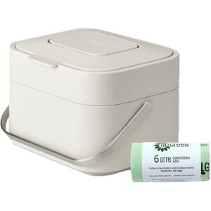 Joseph Joseph Stack 4 Food Waste Caddy – Stone – 4 Litres & 50 X 6l Bags Joseph Joseph Stack 4 Food Waste Caddy – Stone – 4 Litres & 50 X 6l Bags