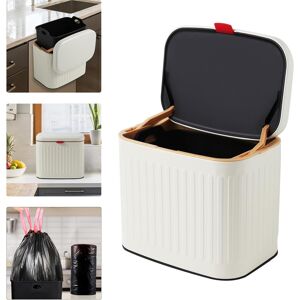 Eternelovery Stainless Steel Trash Can With Lid, Detachable Compost Bin, Small Countertop Wal Eternelovery Stainless Steel Trash Can With Lid, Detachable Compost Bin, Small Countertop Wal