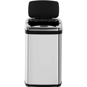 Homcom 30l Automatic Kitchen Bin With Lid And Infrared Motion Sensor Silver Homcom 30l Automatic Kitchen Bin With Lid And Infrared Motion Sensor Silver