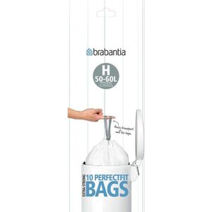 50x White Brabantia Bin Liners Type H 50-60 Litre 50x White Brabantia Bin Liners Type H 50-60 Litre
