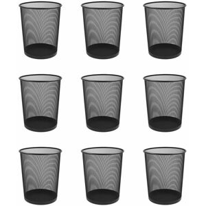 Osco Black Wiremesh Waste Bin Round 9 Pack Height - 35 Cm Diameter - 27. Osco Black Wiremesh Waste Bin Round 9 Pack Height - 35 Cm Diameter - 27.