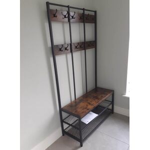 Industrial Coat Rack Vintage Rustic Hall Hanger Storage Bench Shoe Stand Hooks Industrial Coat Rack Vintage Rustic Hall Hanger Storage Bench Shoe Stand Hooks