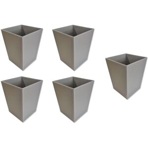 Osco Faux Leather Square Waste Bin - Grey (Pack Of 5) Osco Faux Leather Square Waste Bin - Grey (Pack Of 5)