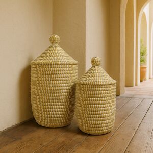 Jack Stonehouse 2x Laundry Basket Wicker Set Natural Woven Seagrass Storage Clothes Ironing Jack Stonehouse 2x Laundry Basket Wicker Set Natural Woven Seagrass Storage Clothes Ironing