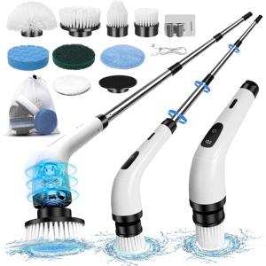 Does Not Apply Electric Spin Scrubber, Electric Cleaning Brush With 8 Replaceable Brush Heads,C Does Not Apply Electric Spin Scrubber, Electric Cleaning Brush With 8 Replaceable Brush Heads,C