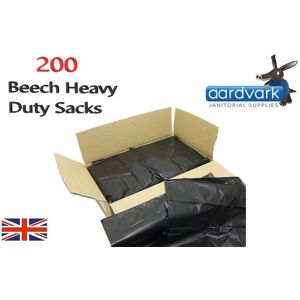 200 Extra Strong Beech Heavy Duty Black Bin Liners Rubbish Bags Waste Sack Tough 200 Extra Strong Beech Heavy Duty Black Bin Liners Rubbish Bags Waste Sack Tough