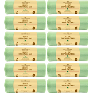 120x Groundsman Compostable Caddy Bin Liners Waste Bags Biodegradable Food 30l 120x Groundsman Compostable Caddy Bin Liners Waste Bags Biodegradable Food 30l
