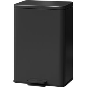 Homcom Pedal Bin With Soft-Close Lid, 20l Kitchen Bin For Home, Matte Black Homcom Pedal Bin With Soft-Close Lid, 20l Kitchen Bin For Home, Matte Black