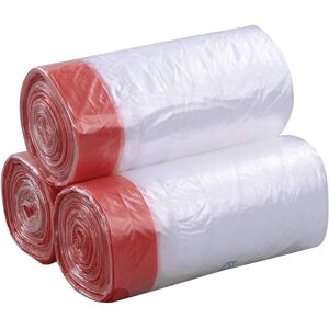 Fosly 30l Super Strong Drawstring Bin Liners, Clear, 108 Bags Fosly 30l Super Strong Drawstring Bin Liners, Clear, 108 Bags