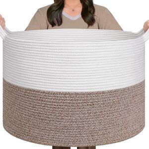 Timeyard Xxxlarge Storage Basket Woven Laundry Hamper Cotton Rope Baby Blanket W Timeyard Xxxlarge Storage Basket Woven Laundry Hamper Cotton Rope Baby Blanket W