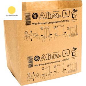 Does Not Apply 100 X 6l To 8l Compostable Paper Caddy Bin Bag/food Waste Bin Liner/biodegradab Does Not Apply 100 X 6l To 8l Compostable Paper Caddy Bin Bag/food Waste Bin Liner/biodegradab