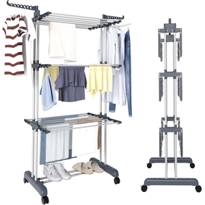 Does Not Apply Clothes Drying Rack 3 Tier Adjustable Rolling Laundry Hanger With Foldable Wings Does Not Apply Clothes Drying Rack 3 Tier Adjustable Rolling Laundry Hanger With Foldable Wings