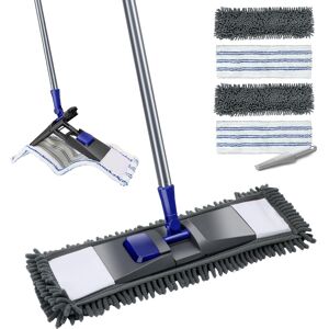 Mastertop Microfibre Mop, Flat Mop With 4 Reusable Pads, Long Handled Floor M... Mastertop Microfibre Mop, Flat Mop With 4 Reusable Pads, Long Handled Floor M...