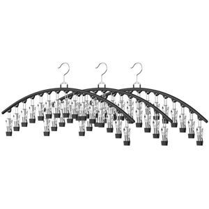 Sodial 2x(3 Pack Legging Organizer For Closet Hanging, Pants Hangers With 15 Clips2635 Sodial 2x(3 Pack Legging Organizer For Closet Hanging, Pants Hangers With 15 Clips2635