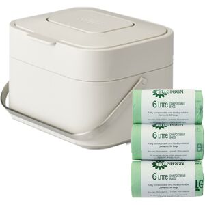 Joseph Joseph Stack 4 Food Waste Caddy – Stone – 4 Litres & 150 X 6l Bags Joseph Joseph Stack 4 Food Waste Caddy – Stone – 4 Litres & 150 X 6l Bags