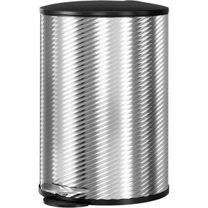 Homcom 20l Kitchen Pedal Bin, Stainless Steel Bin With Soft-Close Lid, Silver Homcom 20l Kitchen Pedal Bin, Stainless Steel Bin With Soft-Close Lid, Silver