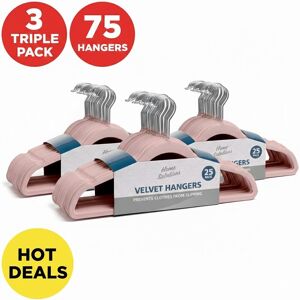 The Hanger Store Home Solutions 75 Non-Slip Velvet Hangers Twistable Metal Hook Space Saving The Hanger Store Home Solutions 75 Non-Slip Velvet Hangers Twistable Metal Hook Space Saving