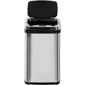 Homcom 30l Automatic Kitchen Bin With Lid And Infrared Motion Sensor Silver Homcom 30l Automatic Kitchen Bin With Lid And Infrared Motion Sensor Silver