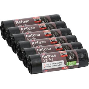 kordis Kordis Heavy Duty Tie Handle Refuse Sacks - 6 X 20 Bags. 70l Strong, Plastic Bl kordis Kordis Heavy Duty Tie Handle Refuse Sacks - 6 X 20 Bags. 70l Strong, Plastic Bl