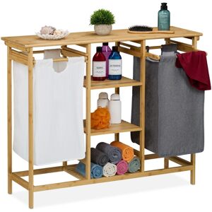 Relaxdays Laundry Basket Shelf Sorter Washing Hamper Bin Pull Out Storage Shelving Bamboo Relaxdays Laundry Basket Shelf Sorter Washing Hamper Bin Pull Out Storage Shelving Bamboo