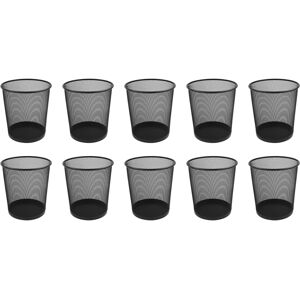 Osco Black Wiremesh Waste Bin Round 10 Pack Height - 27.5 Cm Diameter - Osco Black Wiremesh Waste Bin Round 10 Pack Height - 27.5 Cm Diameter -