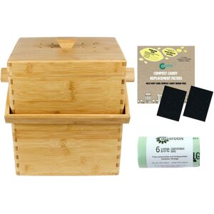 All-Green Wooden Bamboo Compost Caddy–food Waste Recycling 4l&50x6l Bags & 1 Pack Filters All-Green Wooden Bamboo Compost Caddy–food Waste Recycling 4l&50x6l Bags & 1 Pack Filters