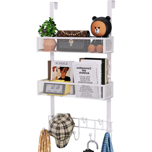 Does Not Apply Over The Door Organizer 9 Coat Hooks And 2 Baskets Stainless Steel Rustproof Whi Does Not Apply Over The Door Organizer 9 Coat Hooks And 2 Baskets Stainless Steel Rustproof Whi