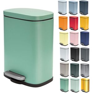 Spirella Akira Collection Pedal Bin, 21.4 X 17.6 X 30 Cm, 5 Litres, Steel, Green Spirella Akira Collection Pedal Bin, 21.4 X 17.6 X 30 Cm, 5 Litres, Steel, Green