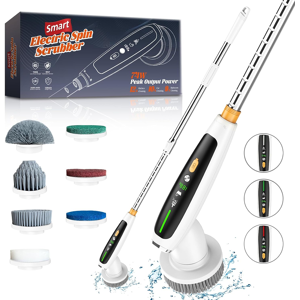 Does Not Apply Electric Cleaning Brush, Electric Spin Scrubber With Long Handle & 7 Replaceable Does Not Apply Electric Cleaning Brush, Electric Spin Scrubber With Long Handle & 7 Replaceable
