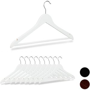 Relaxdays Set Of 60 Wooden Coat Hangers Pants Rail Shirt Holder Multi Pack White Relaxdays Set Of 60 Wooden Coat Hangers Pants Rail Shirt Holder Multi Pack White