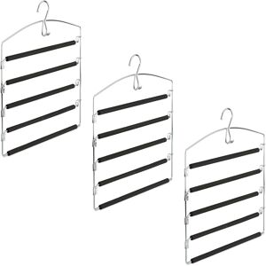 Relaxdays 6-Pack Space-Saving Metal Pants Hangers - Clothes Organizer Relaxdays 6-Pack Space-Saving Metal Pants Hangers - Clothes Organizer