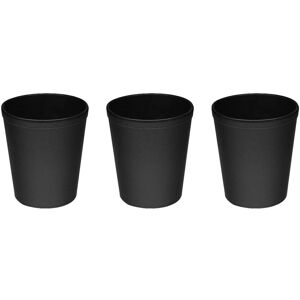 Osco Black Faux Leather Waste Bin 3 Pack Round Height - 29 Cm Diameter - Osco Black Faux Leather Waste Bin 3 Pack Round Height - 29 Cm Diameter -