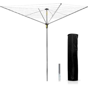 Minky Outdoor Rotary Airer, Alloy Steel, Silver, 45m Minky Outdoor Rotary Airer, Alloy Steel, Silver, 45m