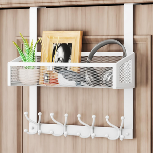 Does Not Apply Over Door Hanger - Easy Install, 16 Hooks, Mesh Basket Coat Hook For Clothes, Ke Does Not Apply Over Door Hanger - Easy Install, 16 Hooks, Mesh Basket Coat Hook For Clothes, Ke