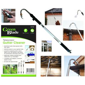 Green Blade Extendable Telescopic Gutter Cleaner Tool Pole Washer Drain Garage Conservatory Green Blade Extendable Telescopic Gutter Cleaner Tool Pole Washer Drain Garage Conservatory