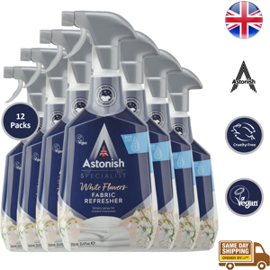 Astonish Fabric Refresher Cloths Carpet Freshener White Flowers 750ml 12 Packs Astonish Fabric Refresher Cloths Carpet Freshener White Flowers 750ml 12 Packs