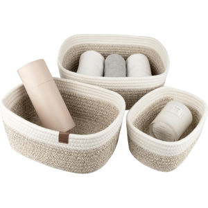 Branded La Jolie Muse Storage Baskets, Cotton Rope Woven Bathroom Storage Basket Set Of Branded La Jolie Muse Storage Baskets, Cotton Rope Woven Bathroom Storage Basket Set Of