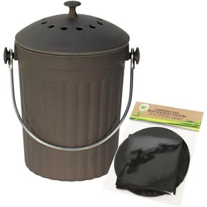 All-Green Slate Grey Bamboo Fibre Kitchen Compost Caddy/food Bin & 2 Filters All-Green Slate Grey Bamboo Fibre Kitchen Compost Caddy/food Bin & 2 Filters
