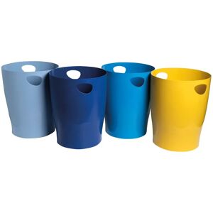 Exacompta Ecobin Waste Paper Bin Recycled 15 Litres Assorted Colours (Pack Of 8) Exacompta Ecobin Waste Paper Bin Recycled 15 Litres Assorted Colours (Pack Of 8)