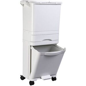 Taylor White Large 42 Litre Plastic Trash Waste Recycling Pedal Bin Organiser Sorter Taylor White Large 42 Litre Plastic Trash Waste Recycling Pedal Bin Organiser Sorter