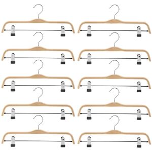 Sodial 10 Pack Solid Finish Wooden Trousers/skirt Hangers With -Rust Clips Coat1521 Sodial 10 Pack Solid Finish Wooden Trousers/skirt Hangers With -Rust Clips Coat1521