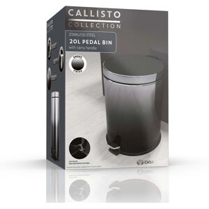 Daewoo Callisto Chrome & Black Pedal Bin - 20l Daewoo Callisto Chrome & Black Pedal Bin - 20l