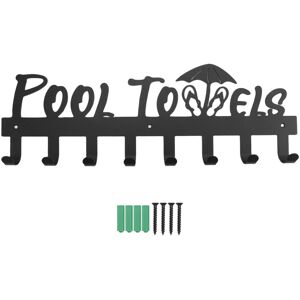 Sodial 4x(Pool Towel Rack With 8 Hooks, Towel Holder Wall Mounted For Outdoor Or1991 Sodial 4x(Pool Towel Rack With 8 Hooks, Towel Holder Wall Mounted For Outdoor Or1991