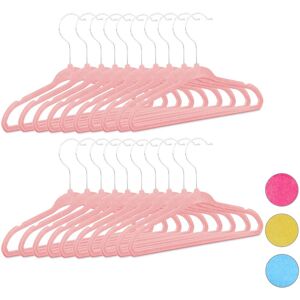 Relaxdays Kids' Coat Hangers Plastic Clothing Hooks Lightweight Children'S Velvet Hangers Relaxdays Kids' Coat Hangers Plastic Clothing Hooks Lightweight Children'S Velvet Hangers