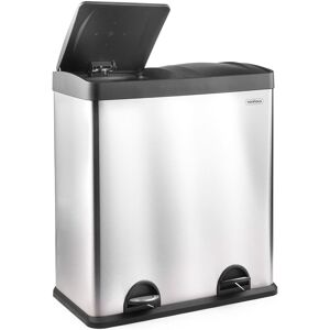 Vonhaus Recycling Pedal Bin With Double Compartments Vonhaus Recycling Pedal Bin With Double Compartments