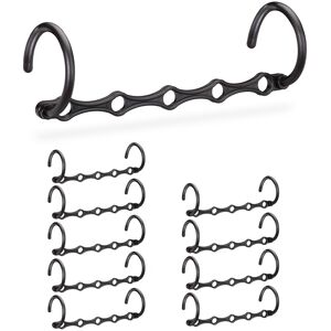 Relaxdays Space Saver Multi Clothes Hanger Set Of 30 Wardrobe Organiser Black Relaxdays Space Saver Multi Clothes Hanger Set Of 30 Wardrobe Organiser Black