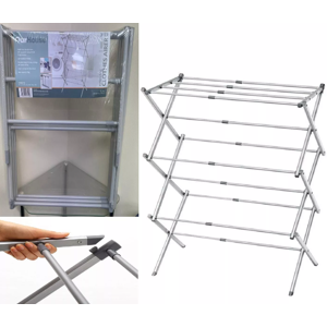 Primedelas Extendable Clothes Airer Dryer 3 Tier Metal Laundry 7.5m Drying Space Indoor Out Primedelas Extendable Clothes Airer Dryer 3 Tier Metal Laundry 7.5m Drying Space Indoor Out